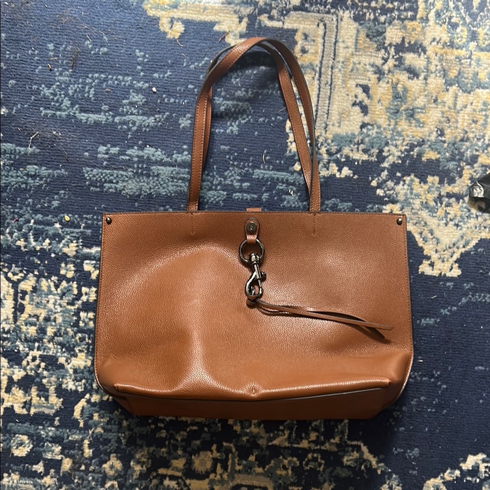 Elegant Brown Leather Tote Bag
